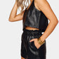 Buddylove - Manning Vegan Leather Cropped Tank Top