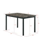 5 Piece Dinning Set With Faux Marble Top, Table & 4 Chairs - Black