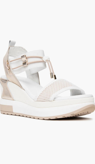 Nerogiardini - Women's Bungee Platform Wedge Sandals