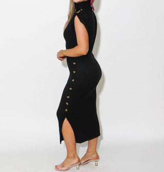 Thml - Turtleneck Midi Dress With Button Details