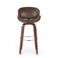 Lumos Mid Century Modern Upholstered Swivel Barstool