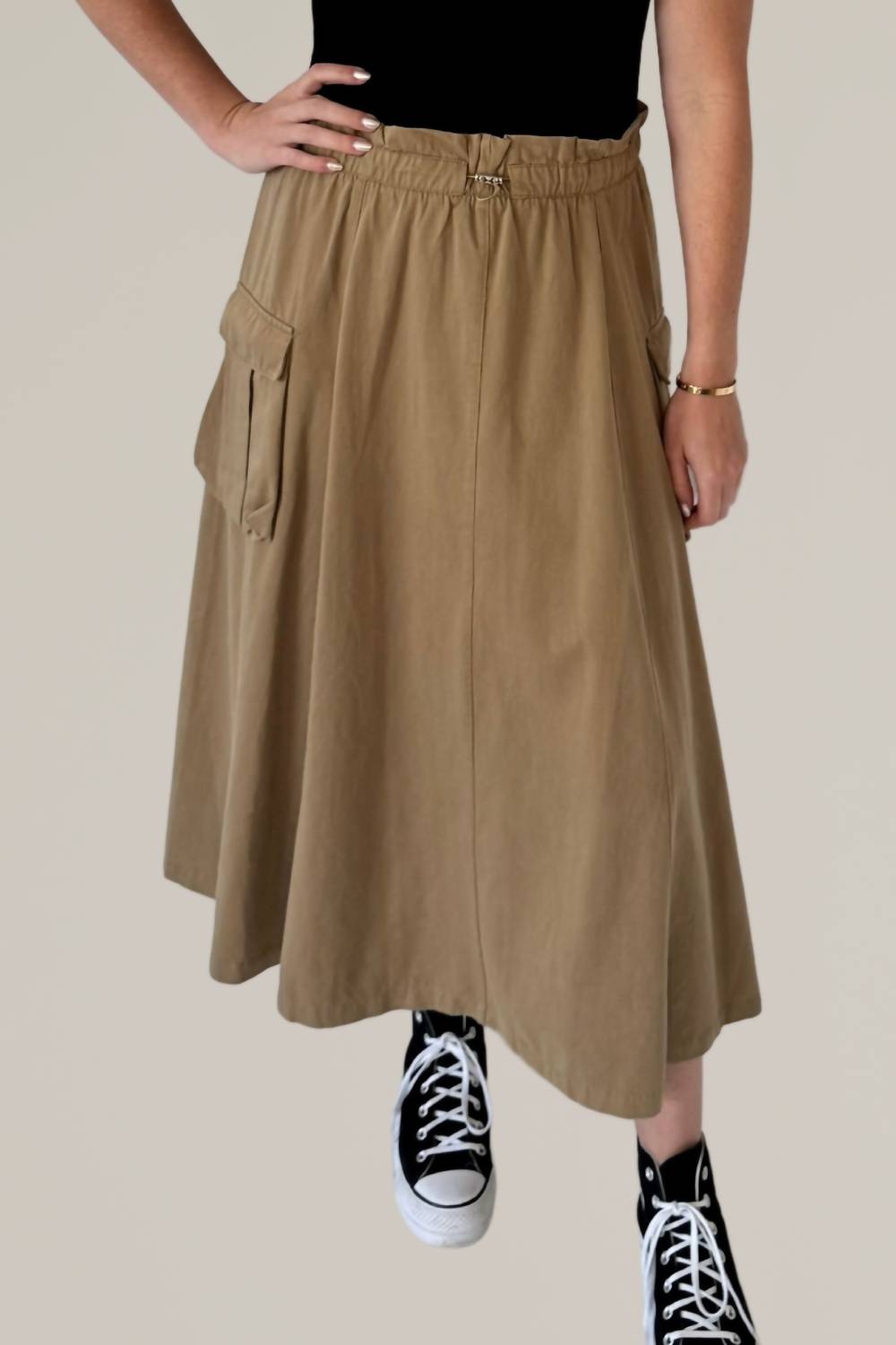 Aaron & Amber - Cotton Cargo Maxi Skirt