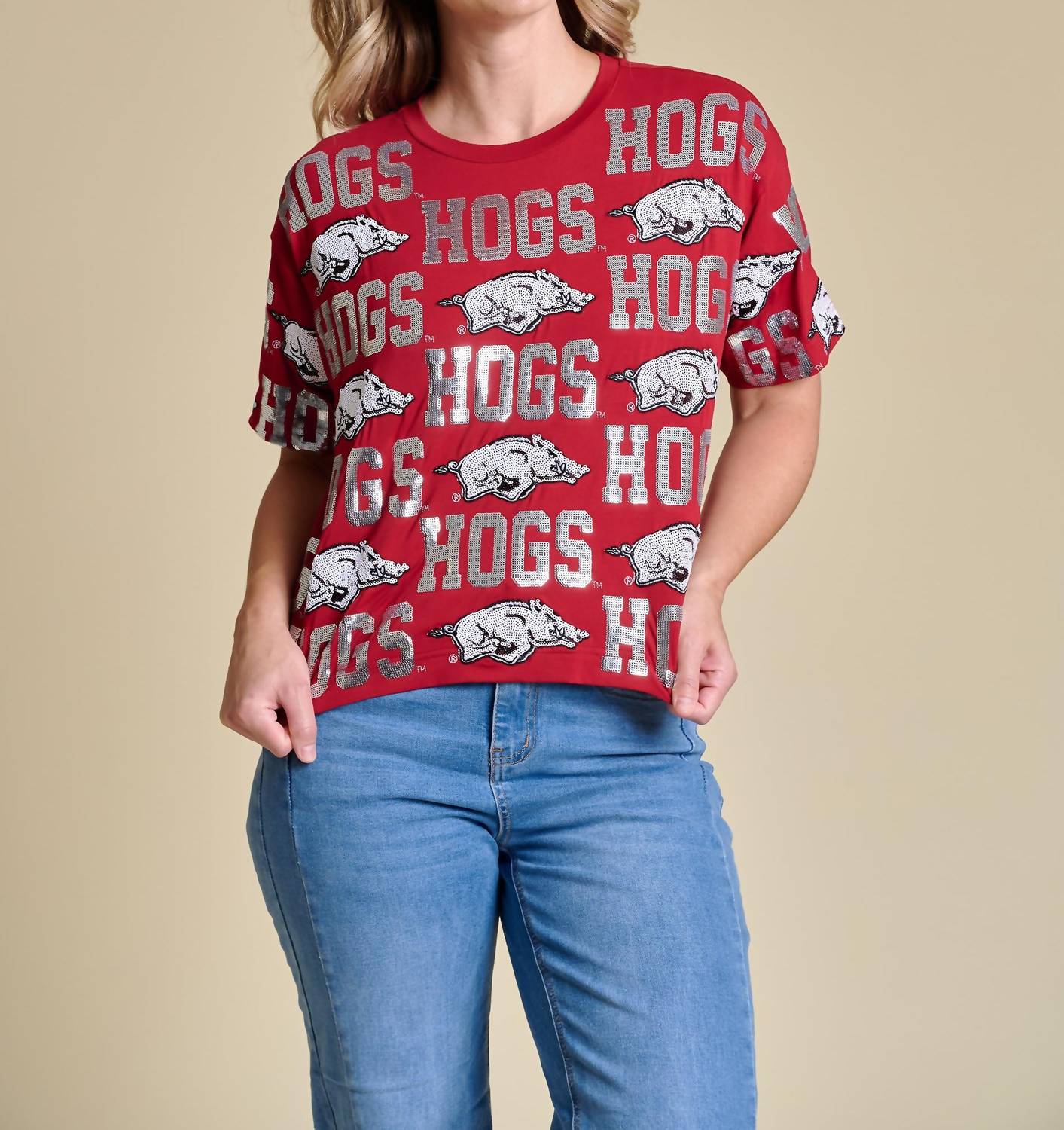 Stewart Simmons - The Sequin Repeat Tee Arkansas