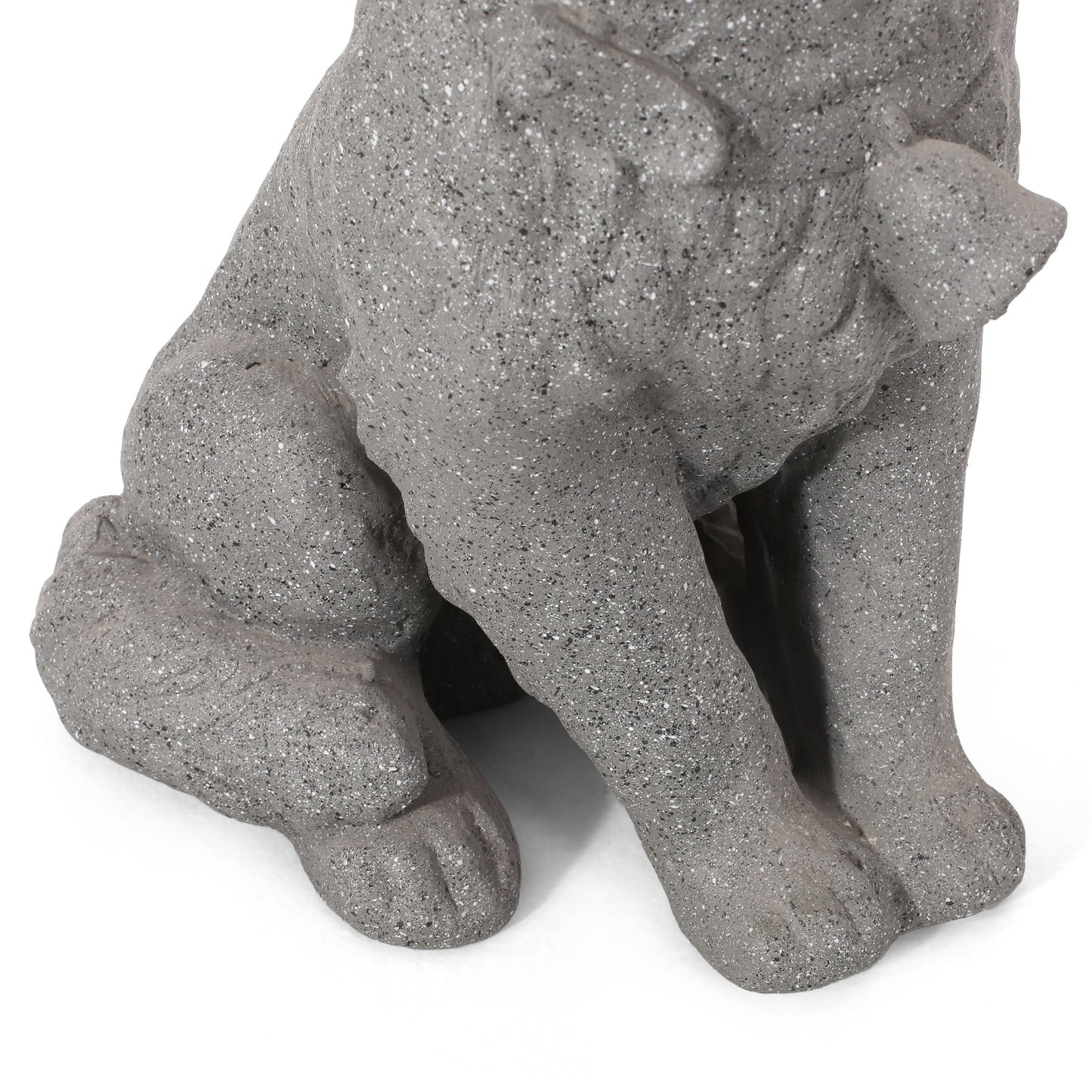 MGO Dog Statue, Outdoor Stone Gray, No Assembly Required