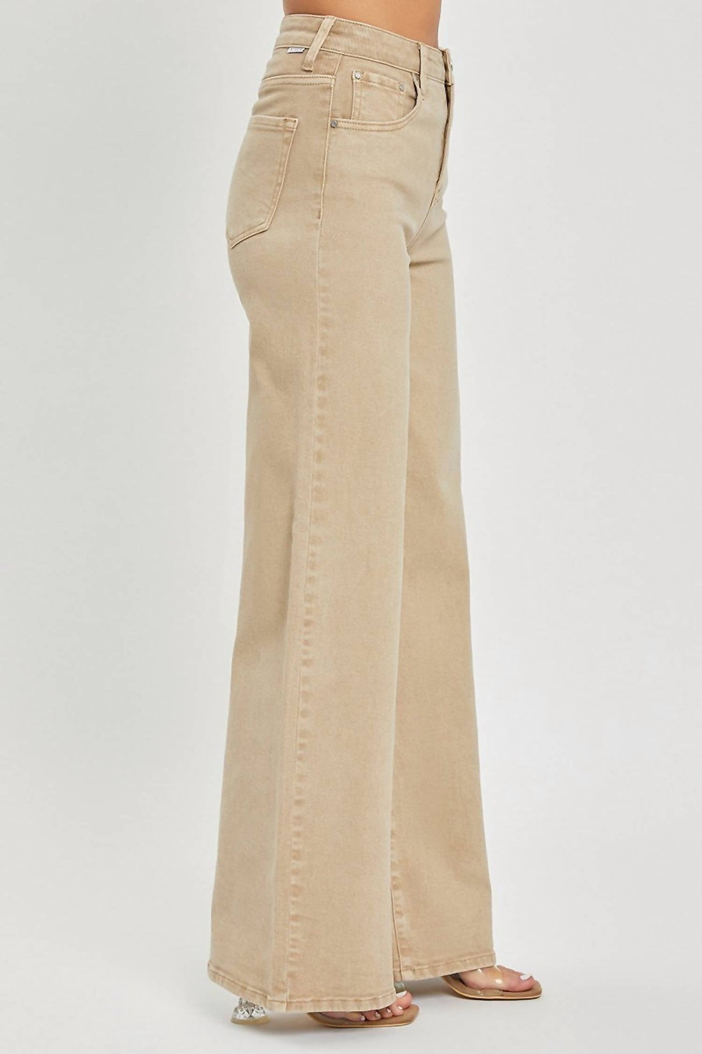Risen - High Rise Tummy Control Wide Jeans