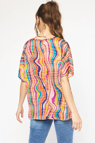 Entro - Kaleidoscope V-neck Top