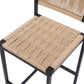 Kitchen Bar Stools with Footrest Set of 2 Paper Rope Weave Dining Chairs
