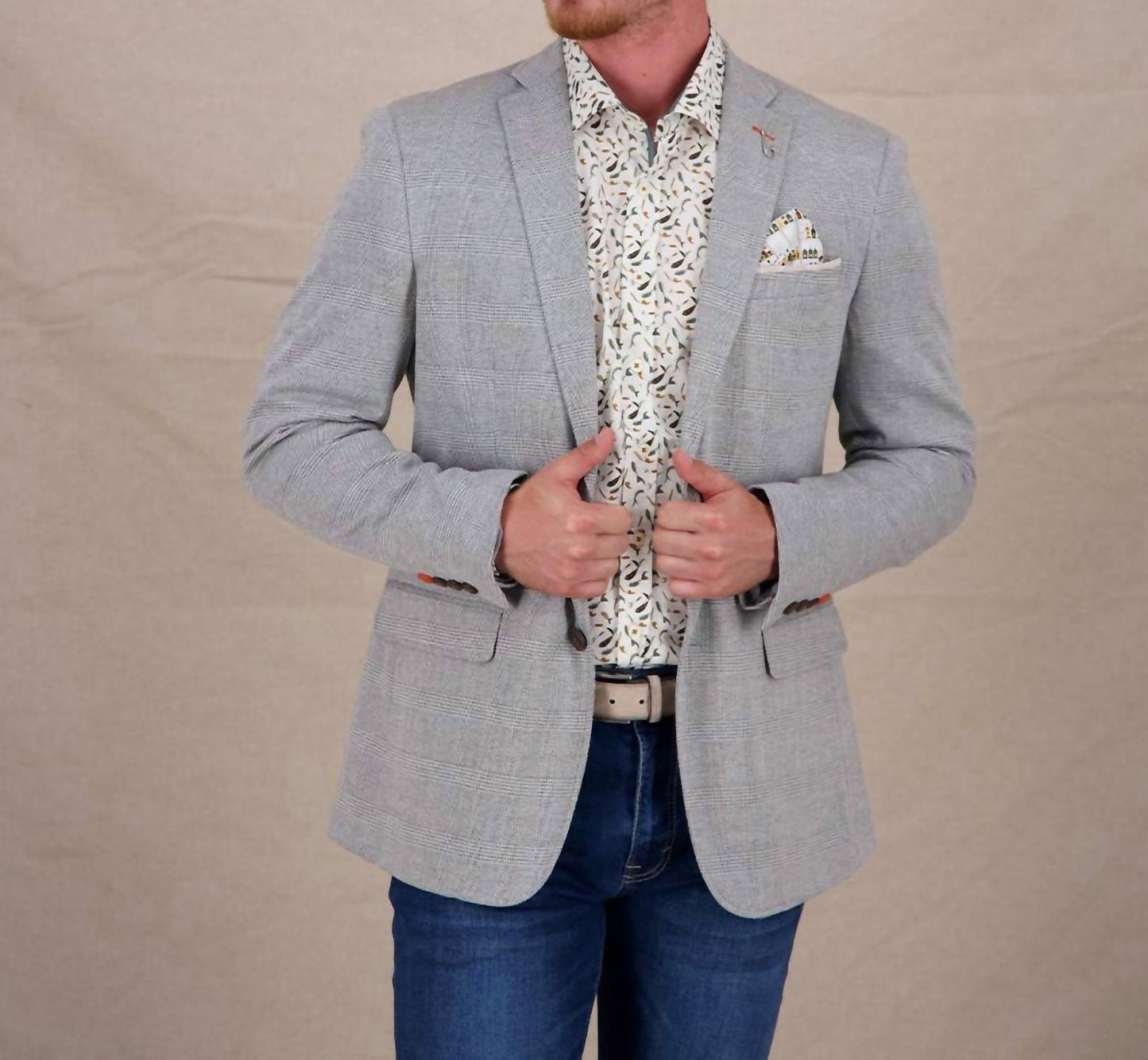 A Fish Named Fred - Plaid Pattern Blazer