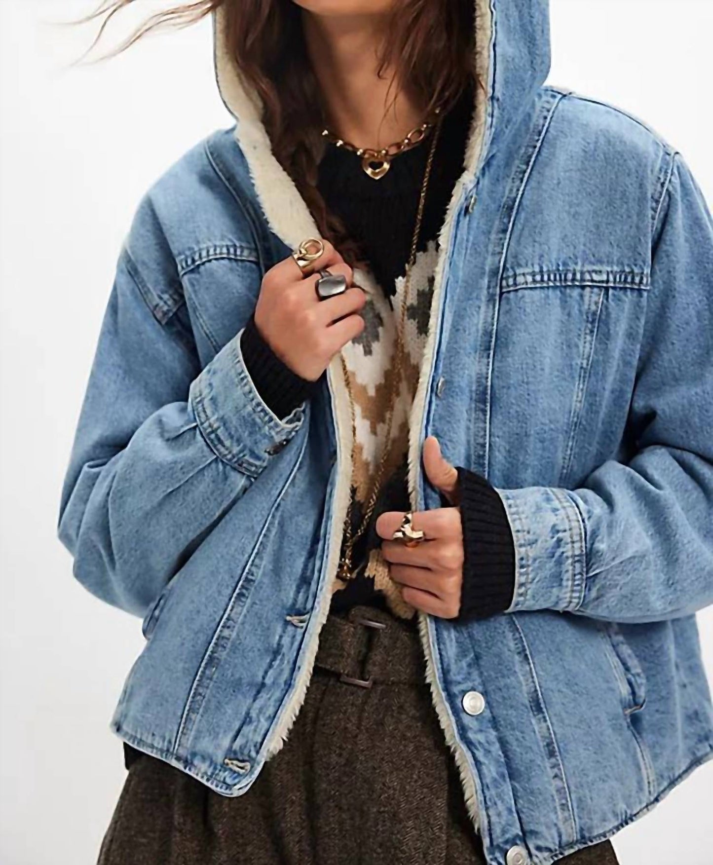 Free People - Asher Cozy Denim Jacket