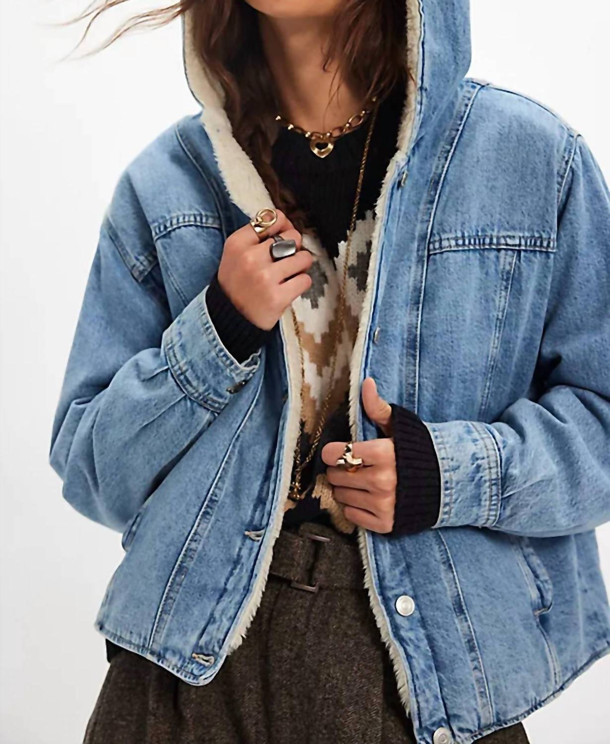 Free People - Asher Cozy Denim Jacket