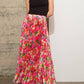 Blue B - Floral Pleated Maxi Skirt
