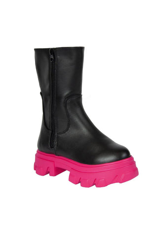 Urbnkicks - Men's Double Zipper Back Street Boys Leather Boots