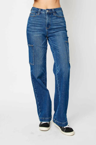 Judy Blue - Cargo Wide Leg Jeans