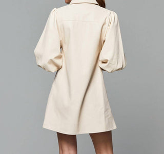 Dolce Cabo - Everywhere Leather Dress with Puff Sleeves