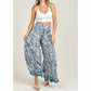 Angie - Boho Tie Waist Wide Leg Pants