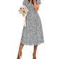 Ninexis - 3/4 Sleeve Tier Print Dress