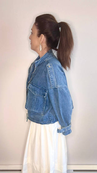 Veveret - Aviator Denim Utility Jacket