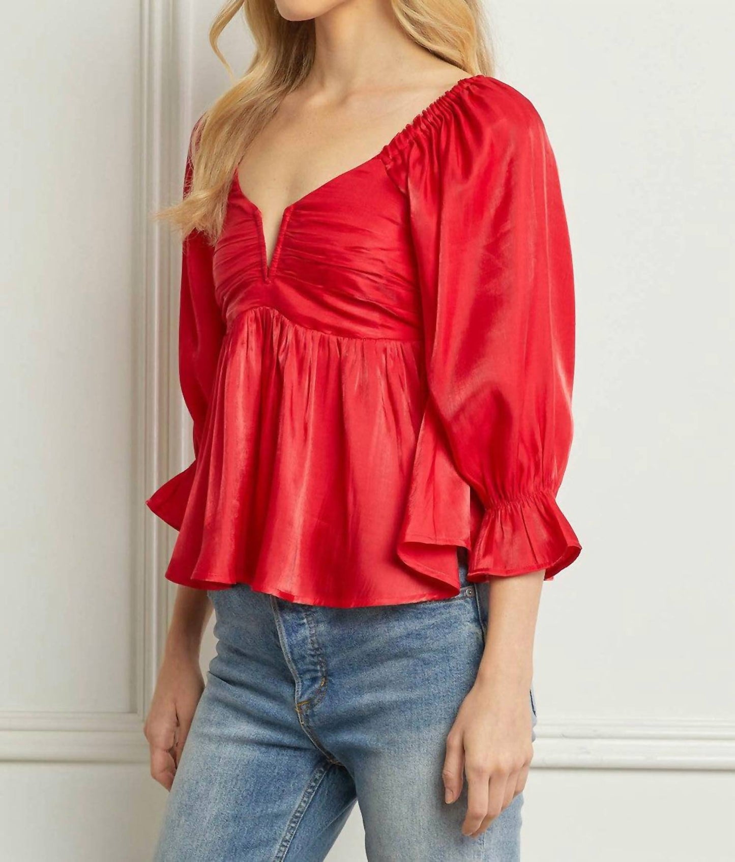 Entro - Iridescent Babydoll Top,
