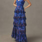 Hutch - Women's Freya V Neck Tiered Ruffle Gown