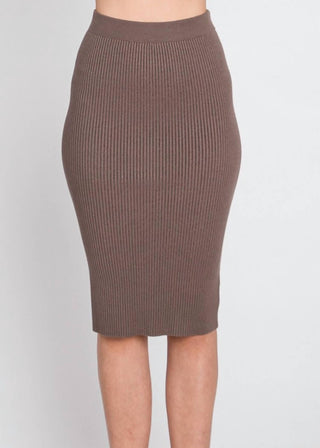 Be Cool - Ribbed Knit Sweater Skirt