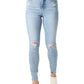 Judy Blue - Mid Rise Tummy Control Destroy Skinny Jeans