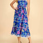&Merci - Tropical Floral Ricrac Midi Dress