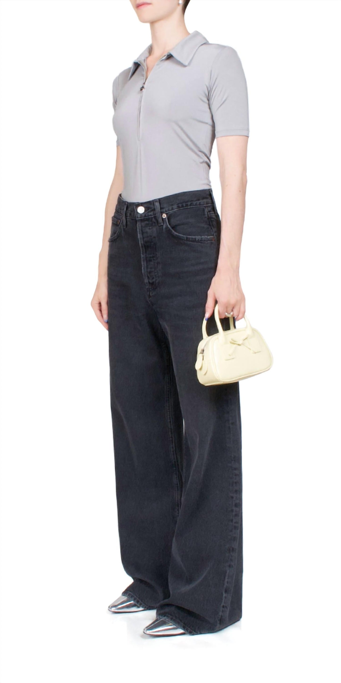 Agolde - Women's Dame High Rise Wide Leg Jeans No Cuff