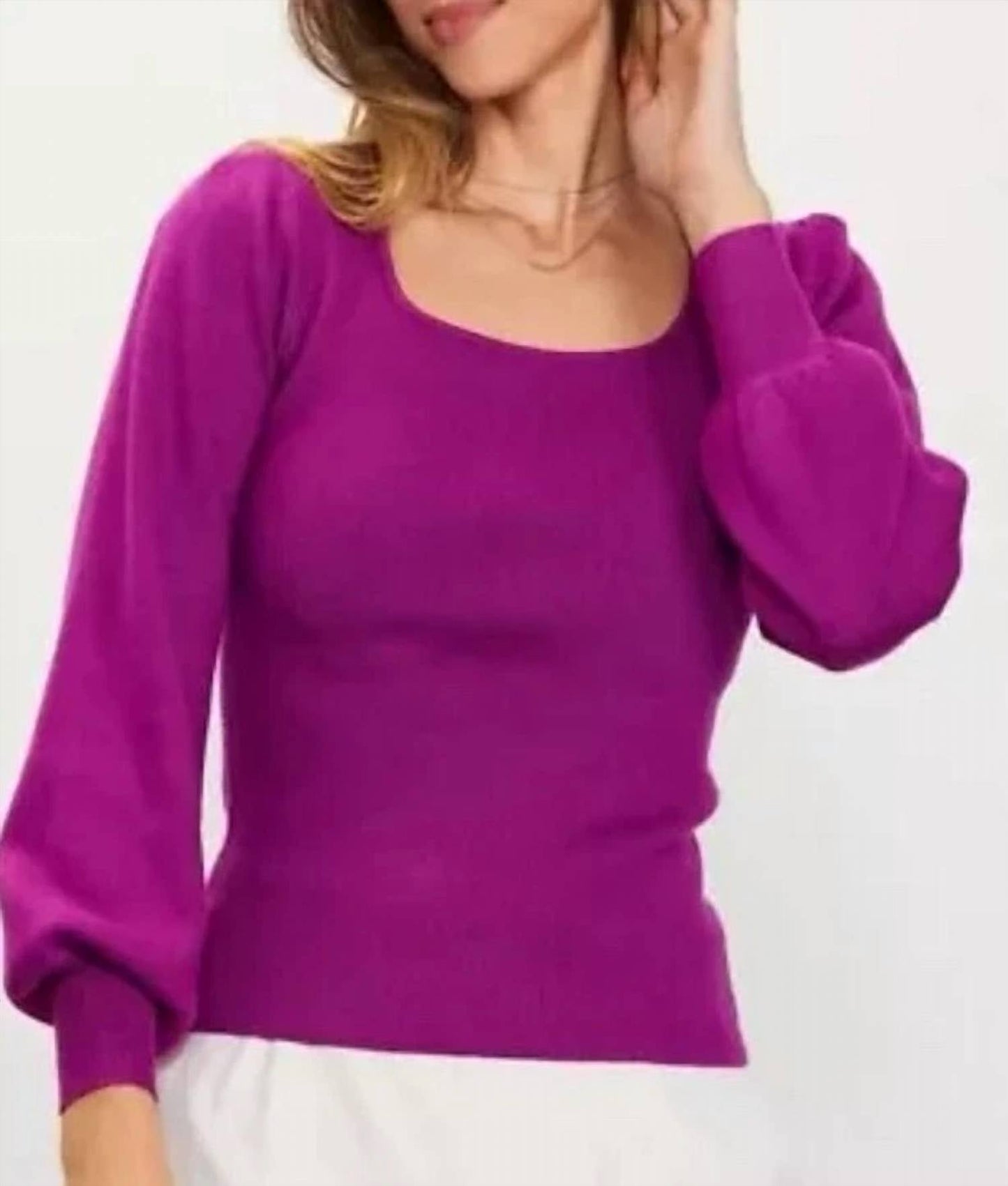 Skies Are Blue - Leah Square Neck Sweater