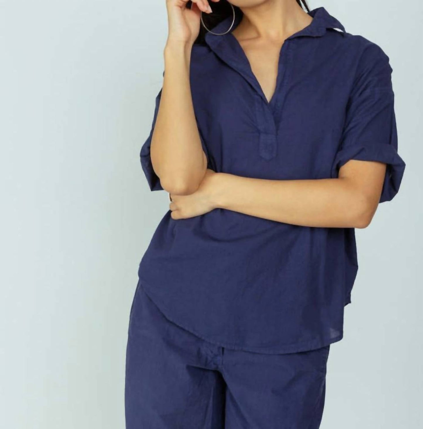 A Shirt Thing - Delilah Collared V-neck Shirt