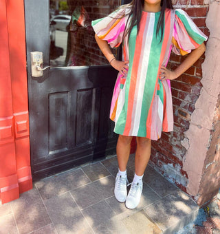 Entro - Fall Candy Stripe Dress