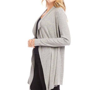 Karen Kane - Ribbed Drape Front Cardigan