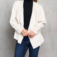 Paparazzi - Faux Suede Drape Front Jacket