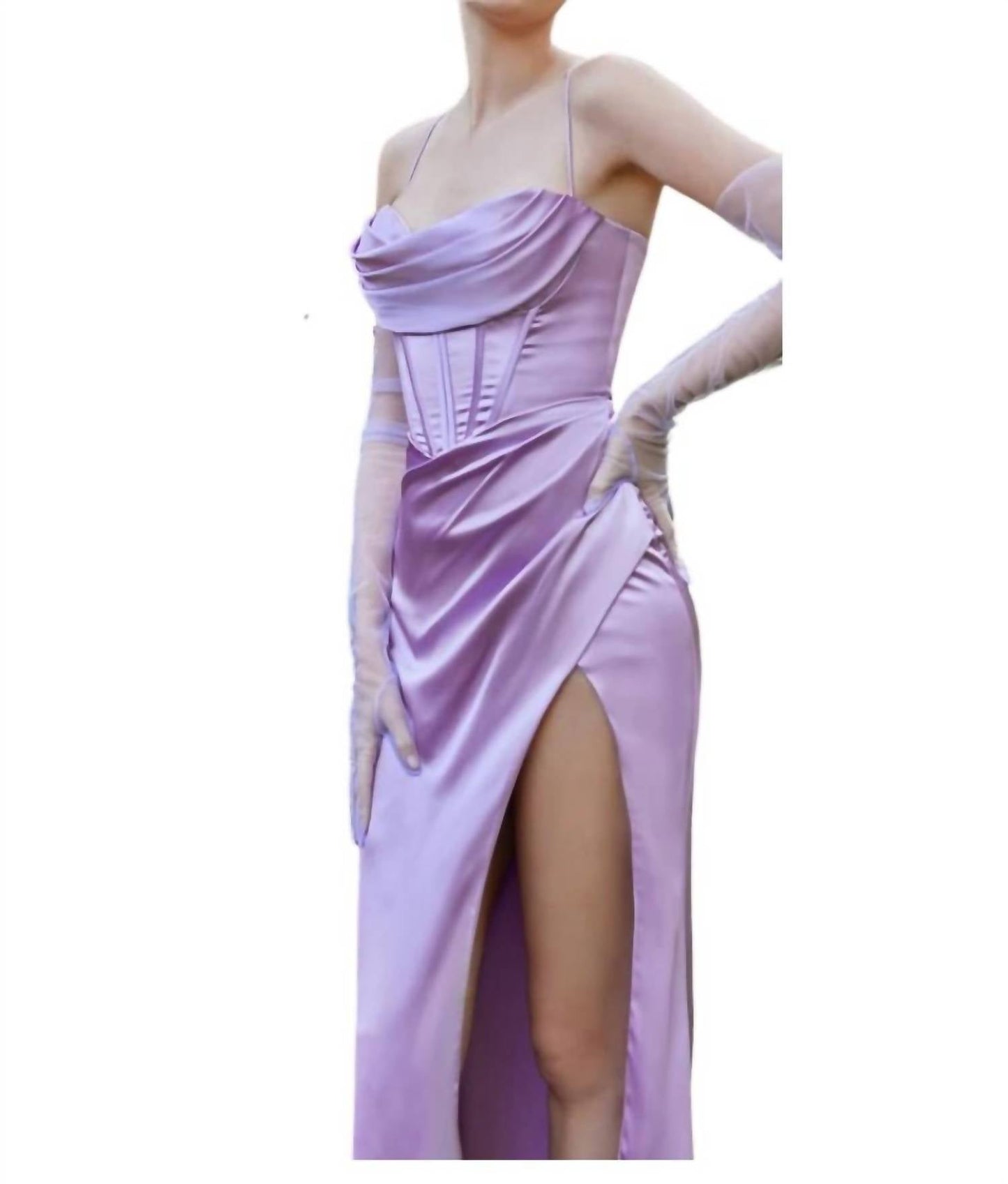 Ladivine - Satin Off The Shoulder Bridesmaids And Prom Dress