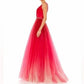 Mac Duggal - Beaded Belt Wrap Over Sleeveless Ballgown