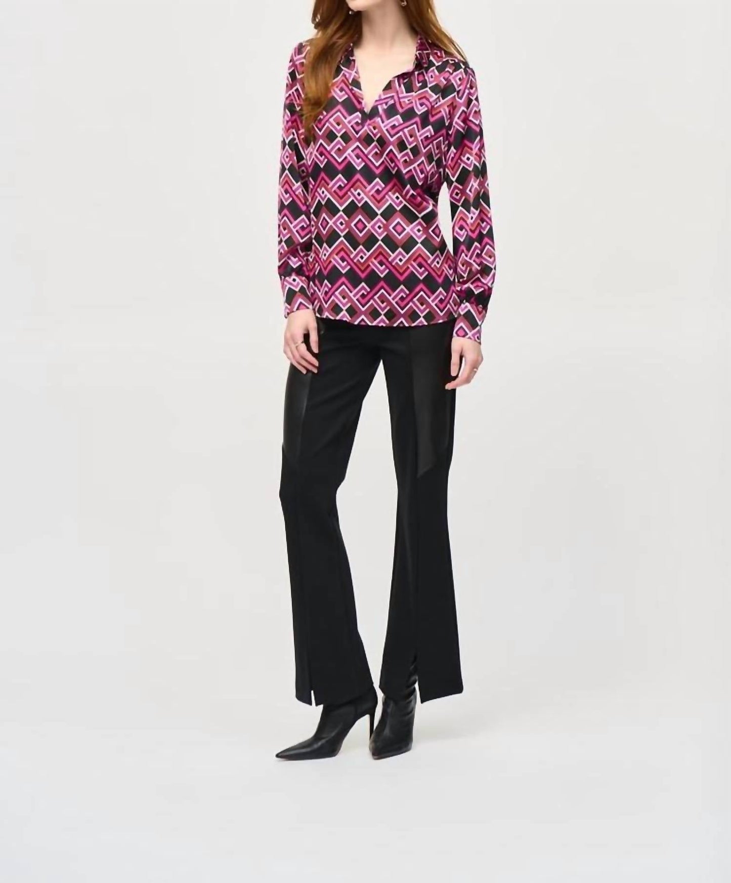 Joseph Ribkoff - Satin Geometric Print Top