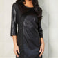 Angel Apparel - Vegan Leather/Suede Scoop Dress