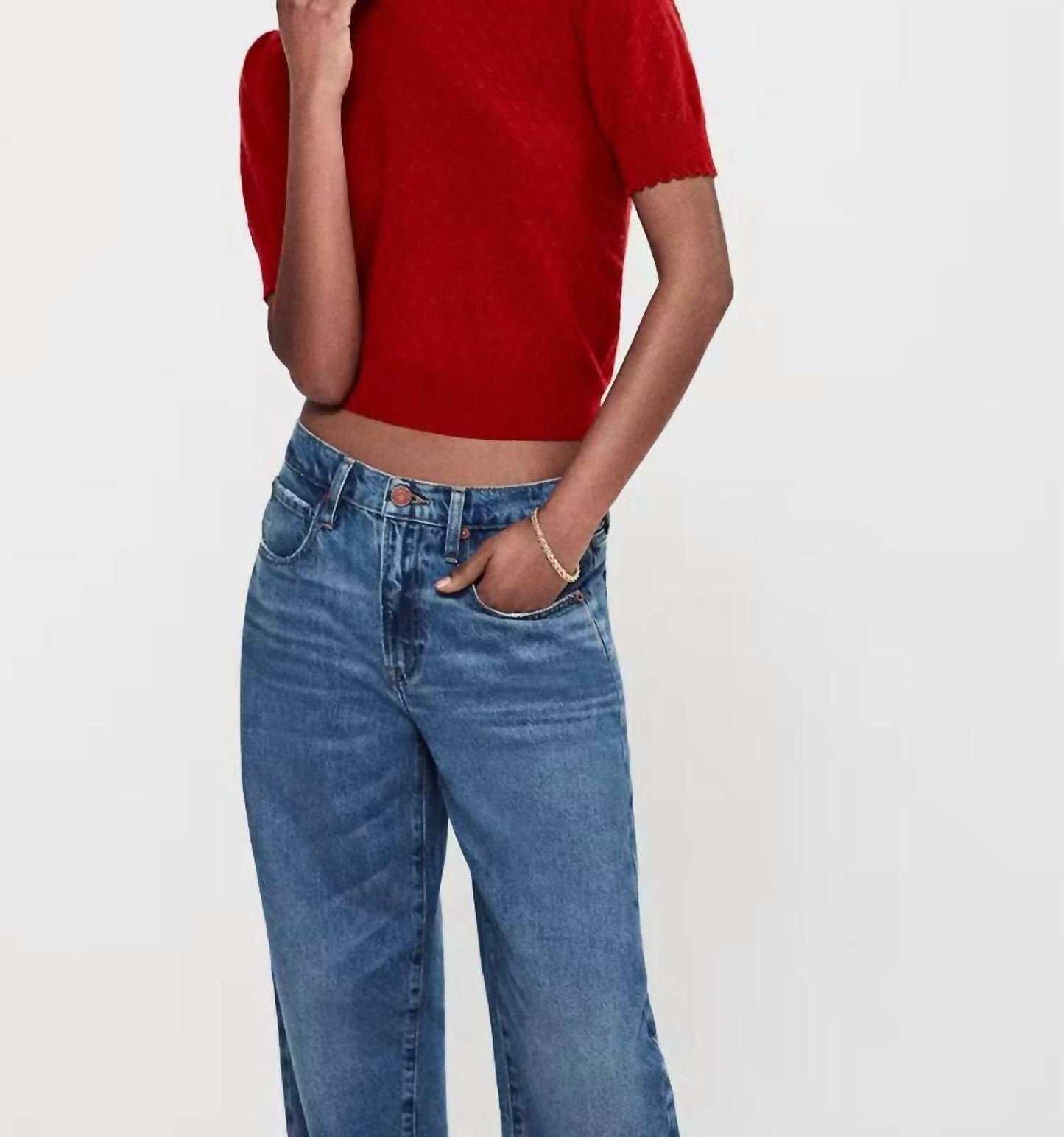 Frame - Pointelle Puff Sleeve Sweater