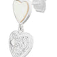 Atlanta Jewelers Supply - Women's Mop Heart Dangling Cubic Zirconia Heart Post Earrings