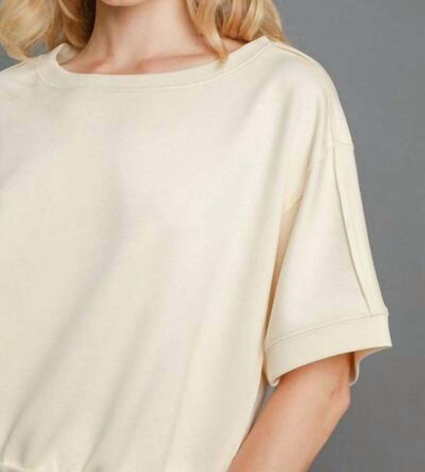 Trendsi - Umgee Full Size Lightweight Cropped Sweatshirt Plus Size