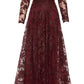 Mac Duggal - Embellished Illusion Long Sleeve Beaded Lace Gown