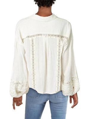 Free People - Star Print Button Down Top