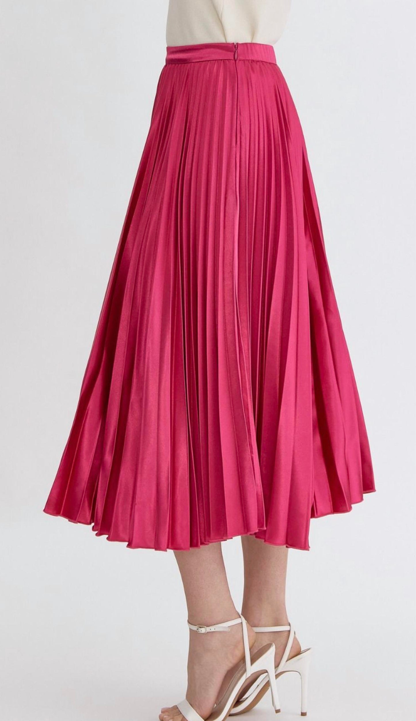 Entro - Party Starter Metallic Pleated Skirt