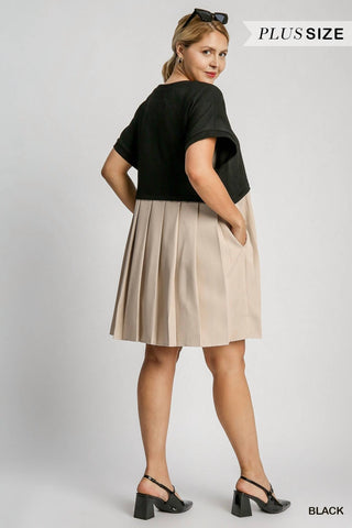 Umgee - Jacquard Pleated Dress