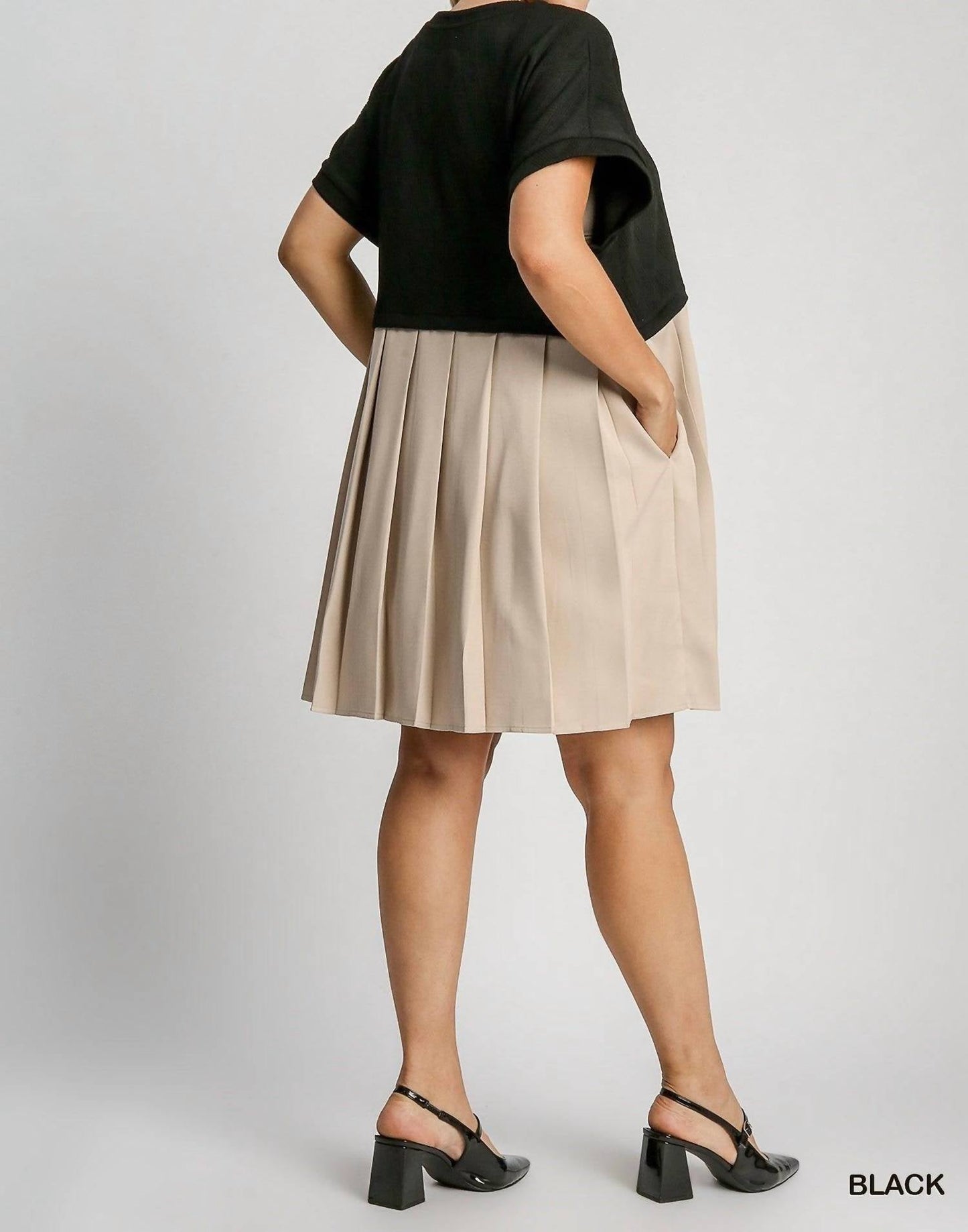 Umgee - Jacquard Pleated Dress