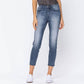 Judy Blue - High Waist Raw Hem Relaxed Fit Jeans