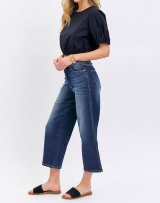 Judy Blue - Mid Rise Tummy Control Wide Leg Jeans