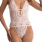 In Bloom by Jonquil Eliza Lace Thong Teddy in Shell Pink