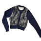 -Bl^Nk- - Zenessa Velour Printed Front Cardigan