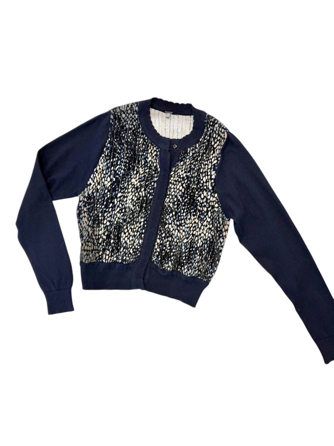 -Bl^Nk- - Zenessa Velour Printed Front Cardigan