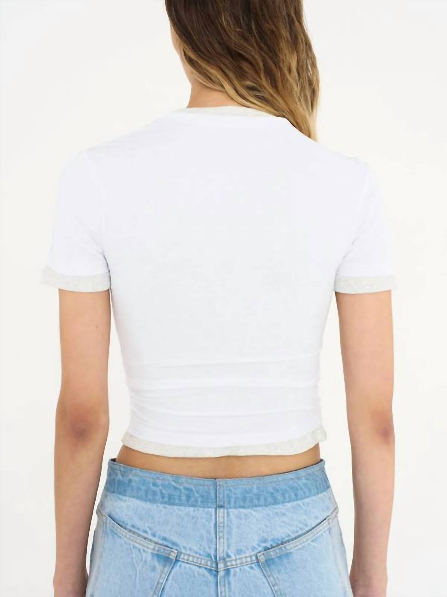 Christopher Esber - Sheer Overlay Loophole Ribbed Baby Tee